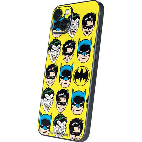 DC Comics Batman Vintage Character Pattern - Joker and Robin iPhone 14 Plus Skin